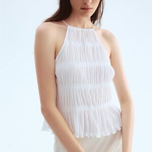 H&M White Halter Top